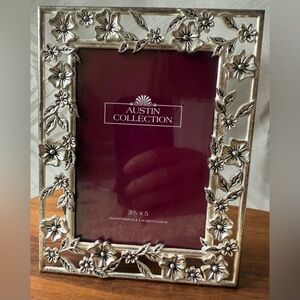 Austin Collection Silver Tone Picture Photo Frame Silver Floral Photo Frame